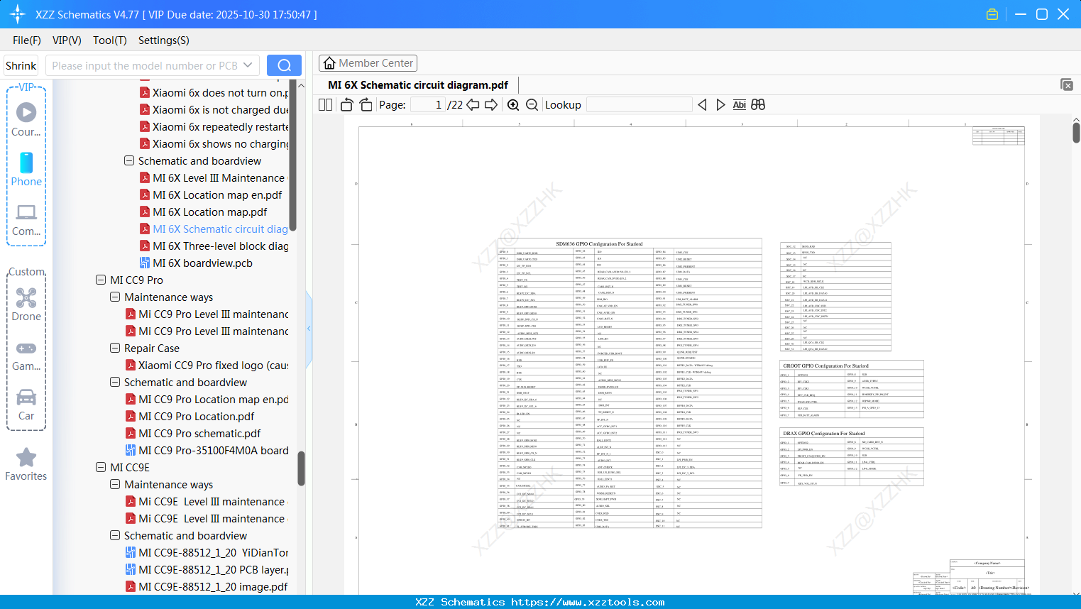 Xiaomi MI 6X Schematic Circuit Diagram
